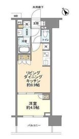 クレヴィア上野入谷 6階 間取り図