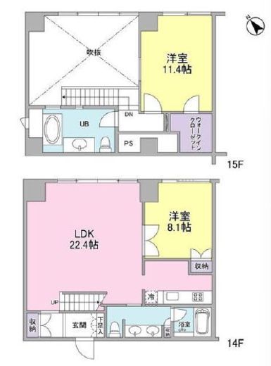 フォレストタウン参宮橋 1403 間取り図