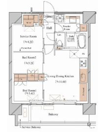 ブランシエスタ木場 704 間取り図