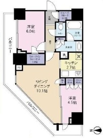 勝どきビュータワー 8階 間取り図