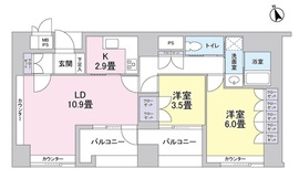 グランドメゾン東日本橋 4階 間取り図