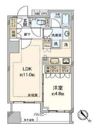 ザ・パークハウスアーバンス東五反田 14階 間取り図
