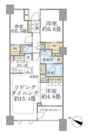 ブリリア東中野パークサイドヒルズ 7階 間取り図
