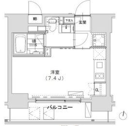 グランディオール広尾テラス 1203 間取り図