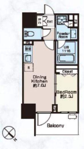 クラシアム文京白山 103 間取り図