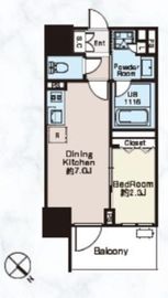 クラシアム文京白山 703 間取り図
