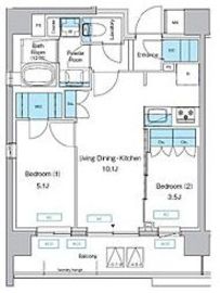 プレディアコート三軒茶屋 501 間取り図