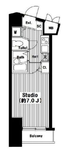グランド・ガーラ渋谷 9階 間取り図