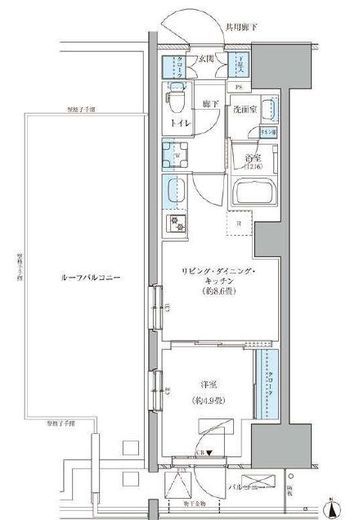 パークアクシス品川天王洲アイル 1401 間取り図