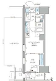 パークアクシス品川天王洲アイル 1401 間取り図
