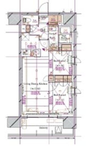 ブランシエスタ浅草蔵前 601 間取り図