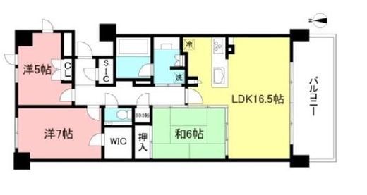 プラウド横濱ヒルトップ 3階 間取り図