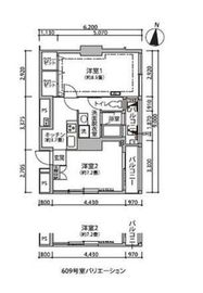 東雲キャナルコートCODAN 12-609 間取り図