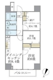 D's VARIE阪東橋レジデンス 402 間取り図