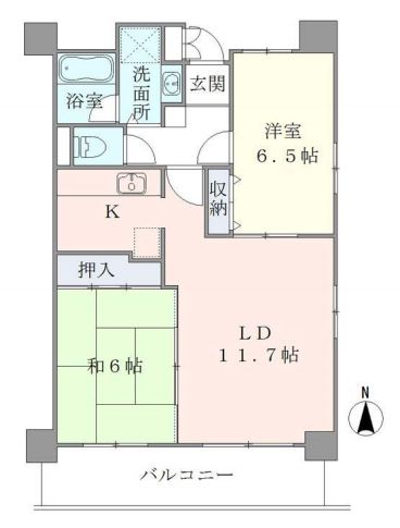 パークビュー森下 204 間取り図