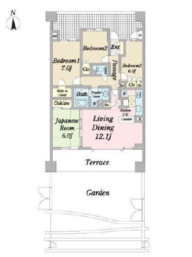 イオシス吉祥寺 1階 間取り図