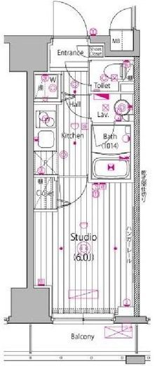 ガーラ・ステーション横濱関内 7階 間取り図