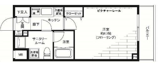 グランドコンシェルジュ麻布 6階 間取り図
