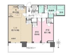 HARUMI FLAG SKYDUO SUN VILLAGE (晴海フラッグ スカイデュオ サンヴィレッジ) 50階 間取り図