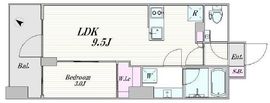 ピアース銀座レジデンス 9階 間取り図