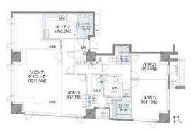 ジオグランデ白金台 19階 間取り図