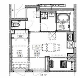 ルミーク北千住 504 間取り図