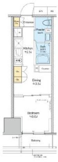 プラウドフラット四谷三丁目 1003 間取り図
