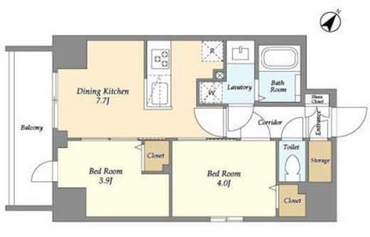 Augusta Residence新小岩 604 間取り図