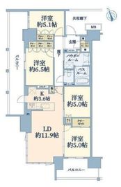 プレミスト湘南辻堂フォレストフェイス 7階 間取り図