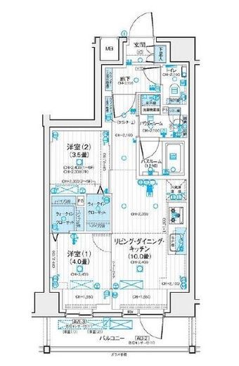 デュオステージ北千住Ⅲ 3階 間取り図