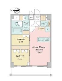 LIME RESIDENCE KAWAGUCHI EAST 802 間取り図