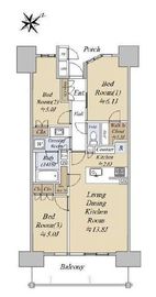 ザ・ガーデンズ西葛西 19階 間取り図