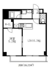 ペイザージュ本町 208 間取り図