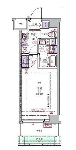 ガリシア中野富士見町 1階 間取り図