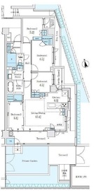 プラウド上北沢ディアージュ 1階 間取り図
