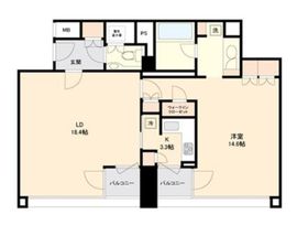 ストーリア赤坂 203 間取り図