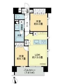 グリーンパーク中央湊 2階 間取り図
