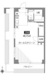 グランヒルズ西新宿 208 間取り図