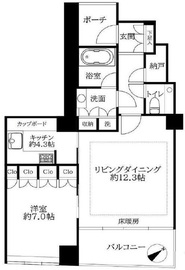 品川Vタワー タワー棟 6階 間取り図
