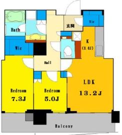HARUMI FLAG SKYDUO SUN VILLAGE (晴海フラッグ スカイデュオ サンヴィレッジ) 34階 間取り図