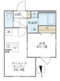 COMPOSITE目黒鷹番 405 間取り図
