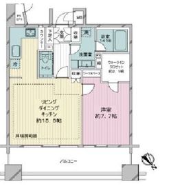 ライオンズタワー五反田 12階 間取り図