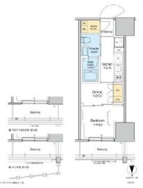 プラウドフラット四谷三丁目 412 間取り図