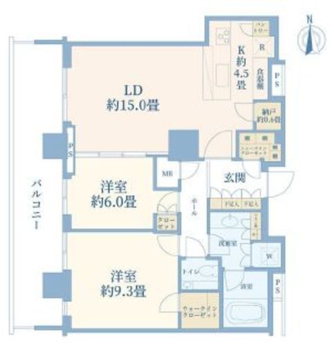 HARUMI FLAG SKYDUO PARK VILLAGE (晴海フラッグ スカイデュオ パークヴィレッジ) 49階 間取り図