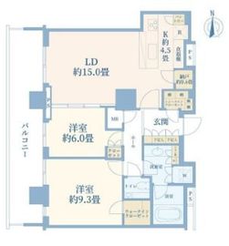 HARUMI FLAG SKYDUO PARK VILLAGE (晴海フラッグ スカイデュオ パークヴィレッジ) 49階 間取り図