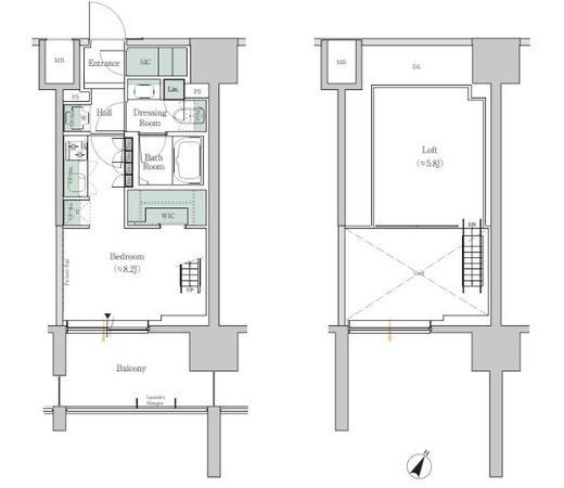 ONE ROOF RESIDENCE TAMACHI (ワンルーフレジデンス田町) 415 間取り図