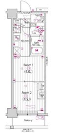 ガーラ・アヴェニュー川崎 4階 間取り図