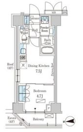 パークアクシス新宿西落合 605 間取り図