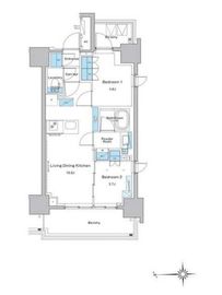 ルフォンプログレ門前仲町プレミア 1504 間取り図