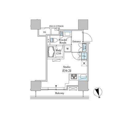 ベルファース芝浦タワー 1301 間取り図